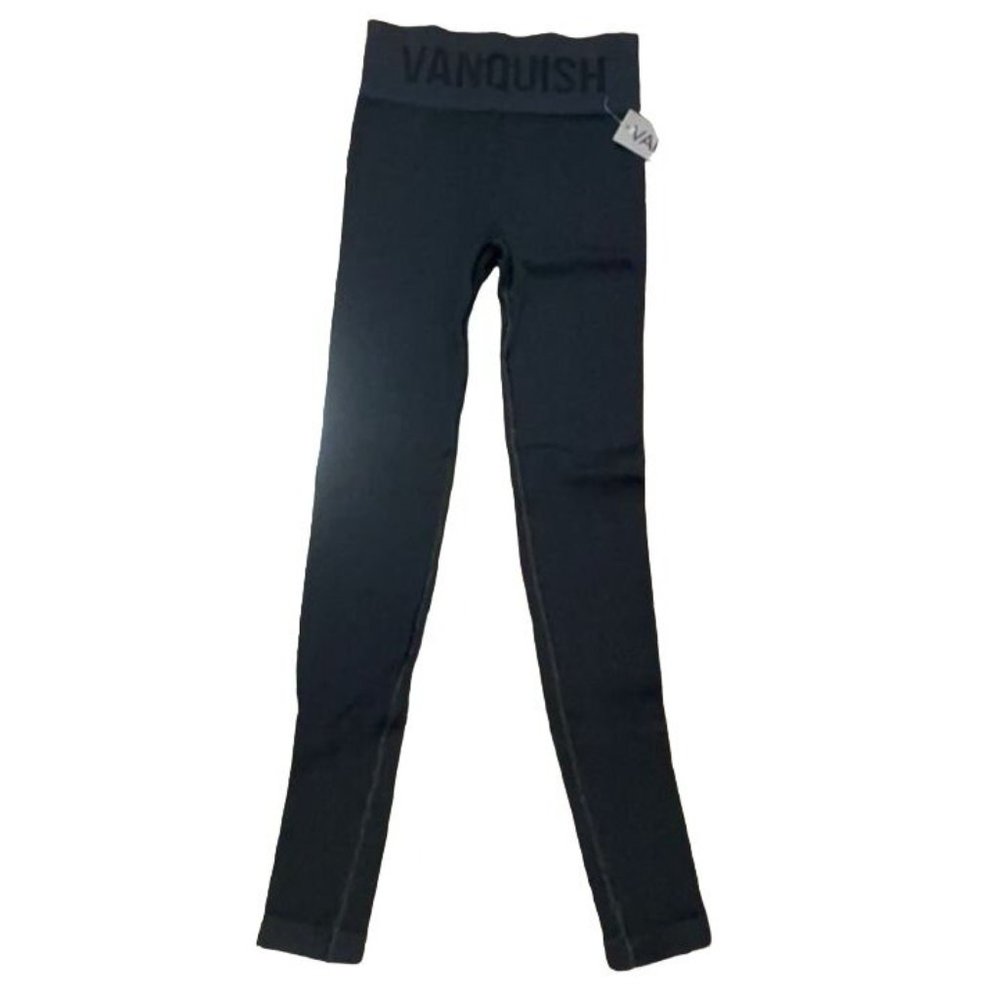 NWT-Vanquish- Allure-Ribbed Black Seamless Leggings-Size-Small